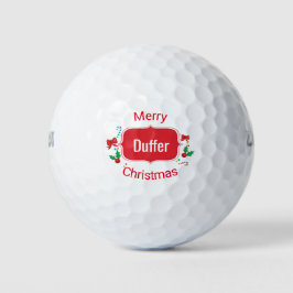 Vrolijk Kerstmis Duffer Grappige Golf Ballen