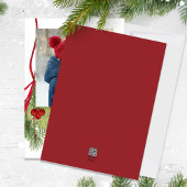 Vrolijk Kerstmis Een foto Botanisch groen Feestdagenkaart