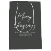 Vrolijk Kerstmis Eenvoudig Minimalistisch Manuscri Medium Cadeauzakje (Voorkant)