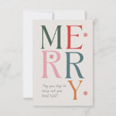 Vrolijk Kerstmis Eenvoudig & Moderne Typografie Cu Kaart (Achterkant)