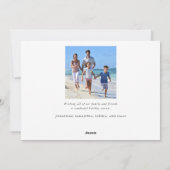 Vrolijk Kerstmis Eenvoudig Script 2 Foto Feestdagenkaart (Achterkant)