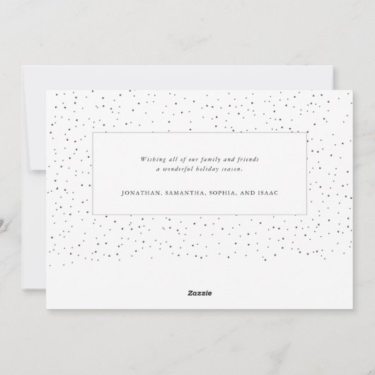 Vrolijk Kerstmis Eenvoudig Script Foto Feestdagenkaart (Achterkant)