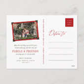 Vrolijk Kerstmis Eenvoudig Script Moderne Klassiek Feestdagenkaart (Achterkant)