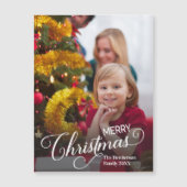 Vrolijk Kerstmis Eenvoudige Aangepaste Foto (Voorkant)