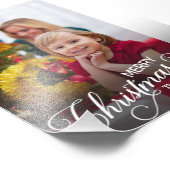 Vrolijk Kerstmis Eenvoudige Aangepaste Foto Afdruk (Hoek)