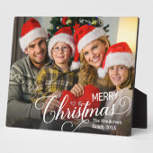 Vrolijk Kerstmis Eenvoudige Aangepaste Foto Fotoplaat (Zijkant)