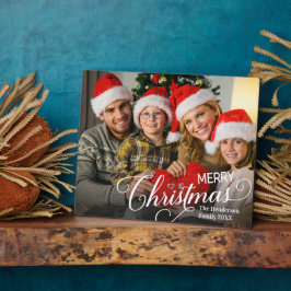 Vrolijk Kerstmis Eenvoudige Aangepaste Foto Fotoplaat