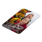 Vrolijk Kerstmis Eenvoudige Aangepaste Foto Magneet (Linkerzijde)