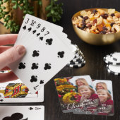 Vrolijk Kerstmis Eenvoudige Aangepaste Foto Pokerkaarten (Insitu)