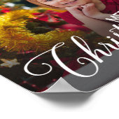 Vrolijk Kerstmis Eenvoudige Aangepaste Foto Poster (Hoek)