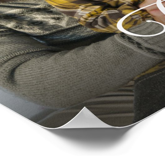 Vrolijk Kerstmis Eenvoudige Aangepaste Foto Poster (Hoek)