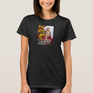 Vrolijk Kerstmis Eenvoudige Aangepaste Foto T-shirt