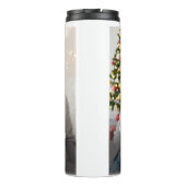 Vrolijk Kerstmis Eenvoudige Aangepaste Foto Thermosbeker (Achterkant)