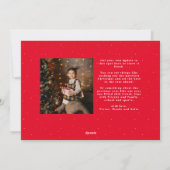 Vrolijk Kerstmis eenvoudige elegante script foto Feestdagenkaart (Achterkant)