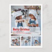 Vrolijk Kerstmis Eenvoudige Fotocollage Groet Feestdagenkaart (Voorkant)