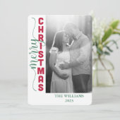 Vrolijk Kerstmis Eenvoudige Kerstmis Kaart (Staand voorkant)