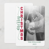 Vrolijk Kerstmis Eenvoudige Kerstmis Kaart (Voorkant / Achterkant)