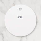 Vrolijk Kerstmis eenvoudige marine blauw gepersona Bedankjes Labels (Achterkant)