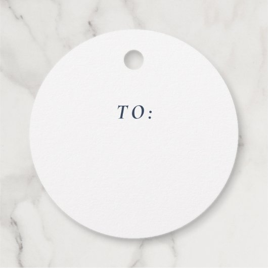 Vrolijk Kerstmis eenvoudige marine blauw gepersona Bedankjes Labels (Achterkant)