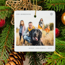 Vrolijk Kerstmis eenvoudige minimale familie foto