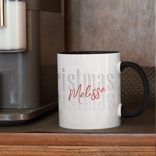 Vrolijk Kerstmis Eenvoudige Moderne Kalligrafie Aa Mok