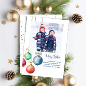 Vrolijk Kerstmis Eenvoudige Waterverf Ornamenten F Feestdagenkaart