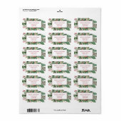 Vrolijk Kerstmis Elegant Bloemen Retouradres Etiket (Full Sheet)