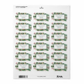 Vrolijk Kerstmis Elegant Bloemen Retouradres Etiket (Full Sheet)