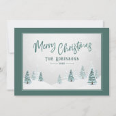 Vrolijk Kerstmis Elegant Land Winter Kunst Scène Feestdagenkaart (Voorkant)