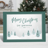 Vrolijk Kerstmis Elegant Land Winter Kunst Scène Feestdagenkaart