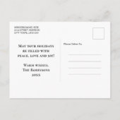 Vrolijk Kerstmis Elegant Land Winter Spruce Tree Feestdagenkaart (Achterkant)