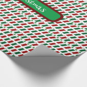 Vrolijk Kerstmis Elegant & Modern aanpassen Cadeaupapier (Hoek)