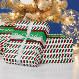 Vrolijk Kerstmis Elegant & Modern aanpassen Cadeaupapier