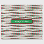 Vrolijk Kerstmis Elegant & Modern aanpassen Cadeaupapier (Vlak)