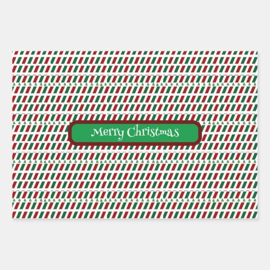 Vrolijk Kerstmis Elegant & Modern aanpassen Inpakpapier Vel (Voorkant 3)