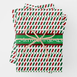 Vrolijk Kerstmis Elegant & Modern aanpassen Inpakpapier Vel