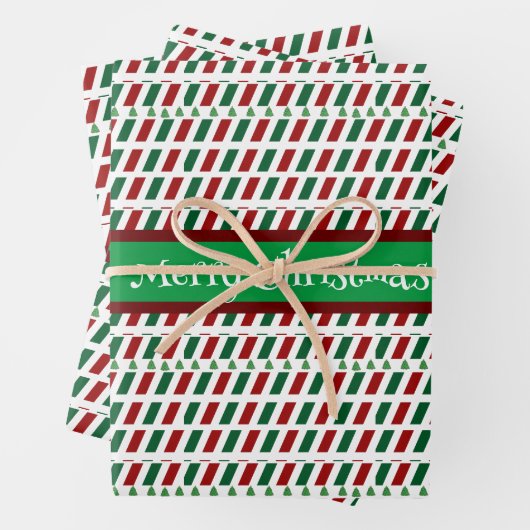 Vrolijk Kerstmis Elegant & Modern aanpassen Inpakpapier Vel (In situ)