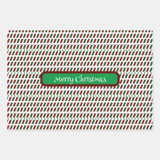 Vrolijk Kerstmis Elegant & Modern aanpassen Inpakpapier Vel (Voorkant)