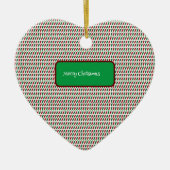 Vrolijk Kerstmis Elegant & Modern aanpassen Keramisch Ornament (Voorkant)