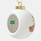 Vrolijk Kerstmis Elegant & Modern aanpassen Keramische Bal Ornament (Rechts)