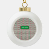 Vrolijk Kerstmis Elegant & Modern aanpassen Keramische Bal Ornament (Voorkant)