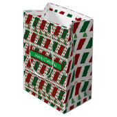 Vrolijk Kerstmis Elegant & Modern aanpassen Medium Cadeauzakje (Achterkant Gekanteld)