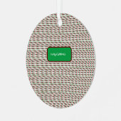 Vrolijk Kerstmis Elegant & Modern aanpassen Metalen Ornament (Voorkant links)