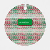 Vrolijk Kerstmis Elegant & Modern aanpassen Metalen Ornament (Voorkant)