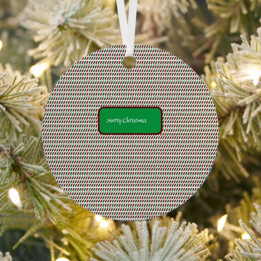 Vrolijk Kerstmis Elegant & Modern aanpassen Metalen Ornament (Insitu)