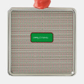 Vrolijk Kerstmis Elegant & Modern aanpassen Metalen Ornament (Voorkant)