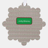 Vrolijk Kerstmis Elegant & Modern aanpassen Ornament Kaart (Voorkant)