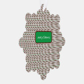 Vrolijk Kerstmis Elegant & Modern aanpassen Ornament Kaart (Rechts)