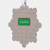 Vrolijk Kerstmis Elegant & Modern aanpassen Ornament Kaart (Links)