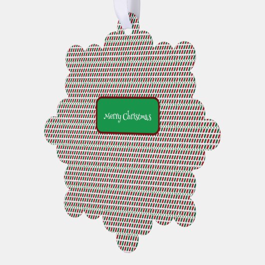 Vrolijk Kerstmis Elegant & Modern aanpassen Ornament Kaart (Links)